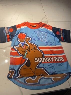 Scooby-Doo Orange & Light Blue Basketball Graphic Tee for Kids